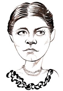 エイミービーチ、アメリカの作曲家、ピアニスト、（1867〜1944年）風刺画 作： Neale Osborne